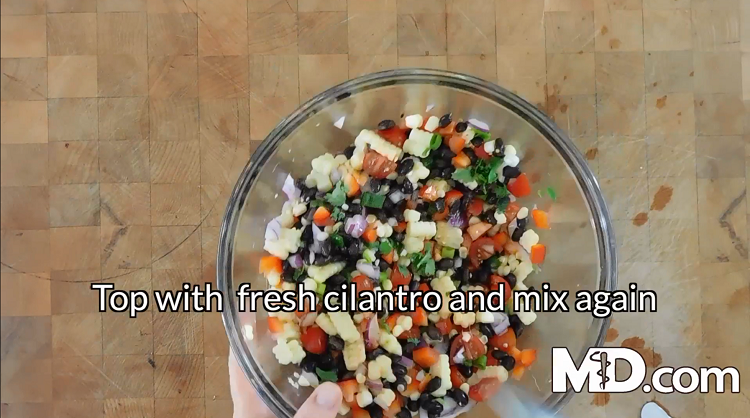 Corn Salad Recipe - Add Cilantro & Mix
