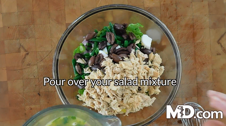 Nicoise Salad Recipe - Pour Mixture Over Salad